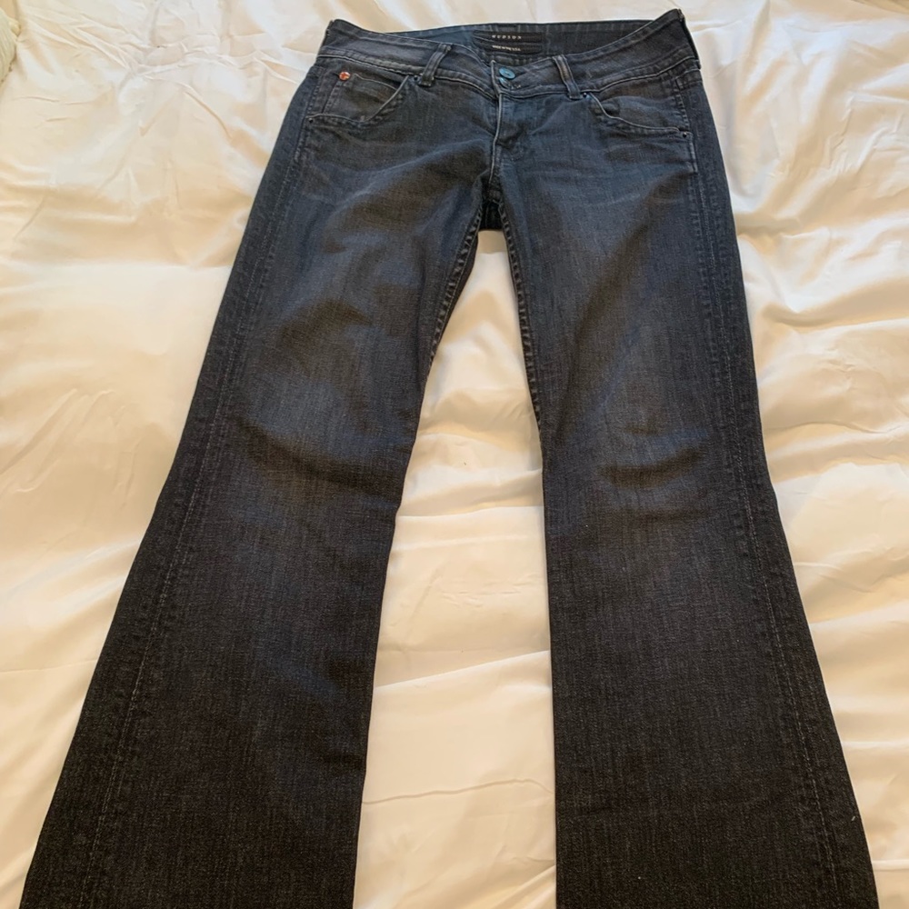 Hudson Blue-Grey Boot Jeans w/Button Pockets Sz 26